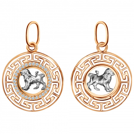 Знак из золота с камнем Фианит фото, цены