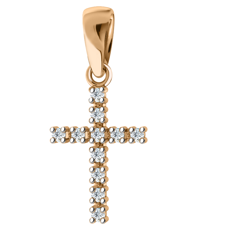 Подвеска из золота с камнем Фианит фото, цены