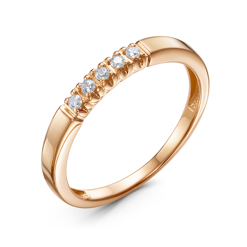 Кольцо из золота с камнем Фианит фото, цены