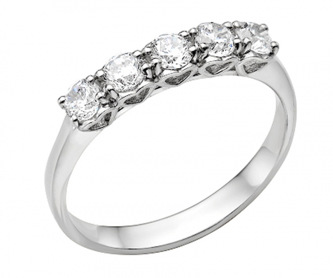 Кольцо из серебра с камнем Фианит фото, цены