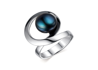 Кольцо из серебра с камнем Жемчуг фото, цены