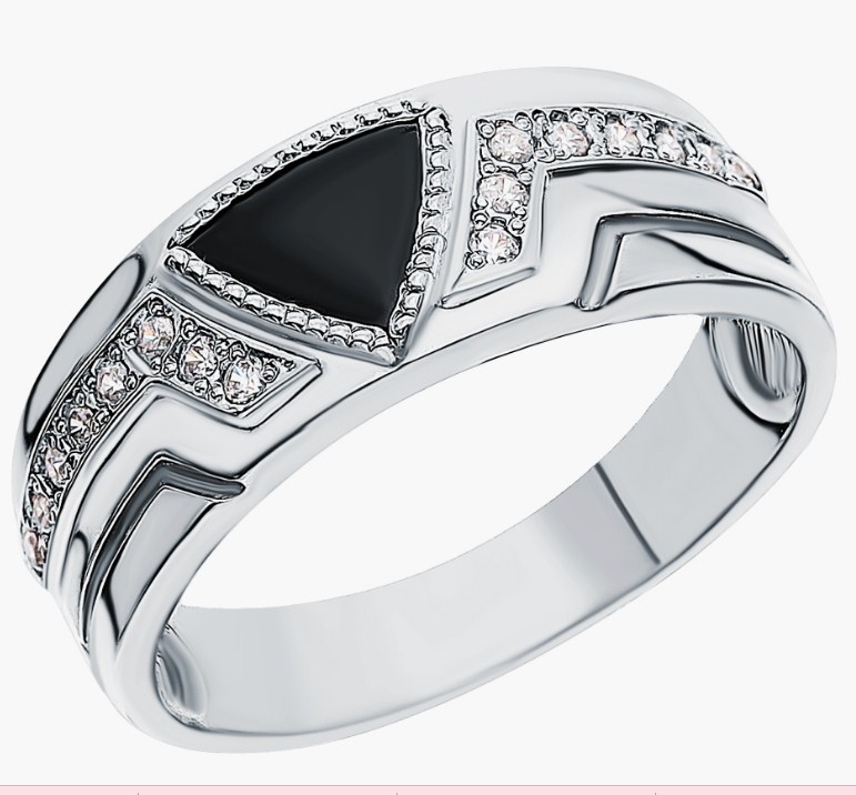 Печатка из серебра с камнем Фианит фото, цены