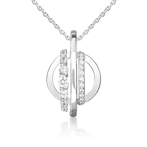 Подвеска из серебра с камнем Фианит фото, цены