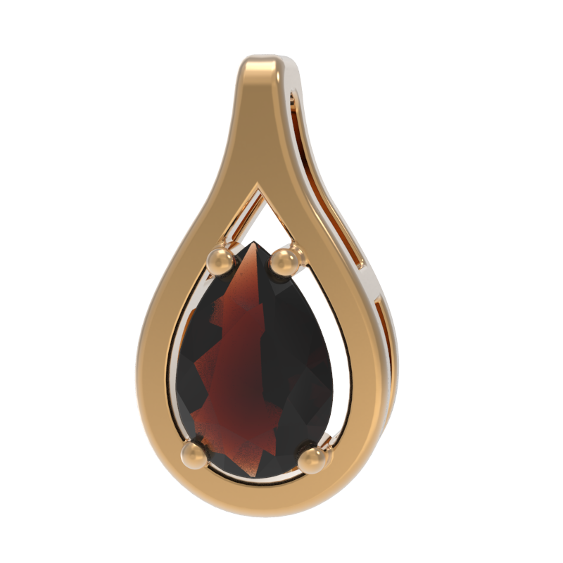 Подвеска из золота с камнем Гранат фото, цены