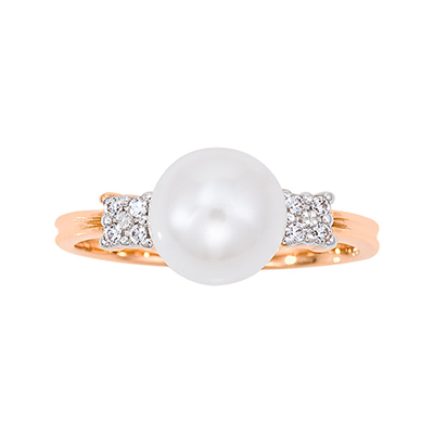 Кольцо из золота с камнем Жемчуг фото, цены