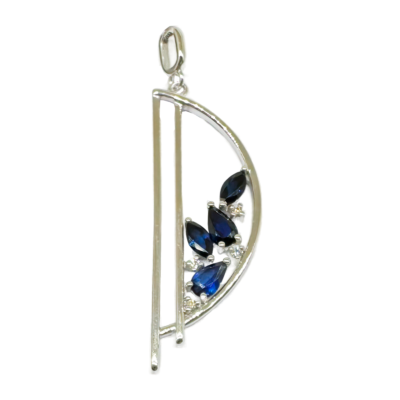 Кулон из золота с камнем Бриллиант, Сапфир фото, цены