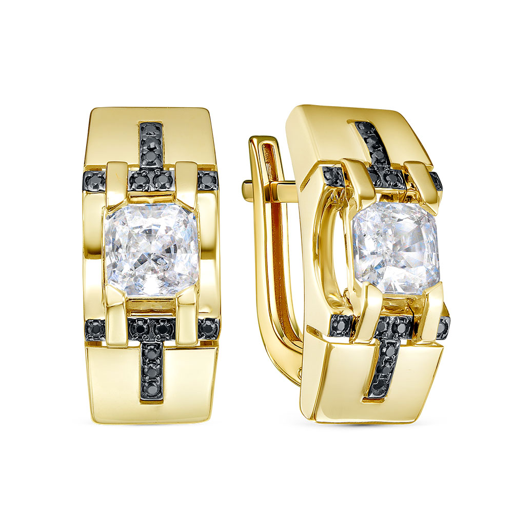 Серьги из золота с камнем Фианит,  фото, цены