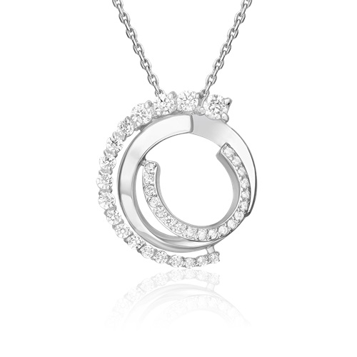 Подвеска из серебра с камнем Фианит фото, цены