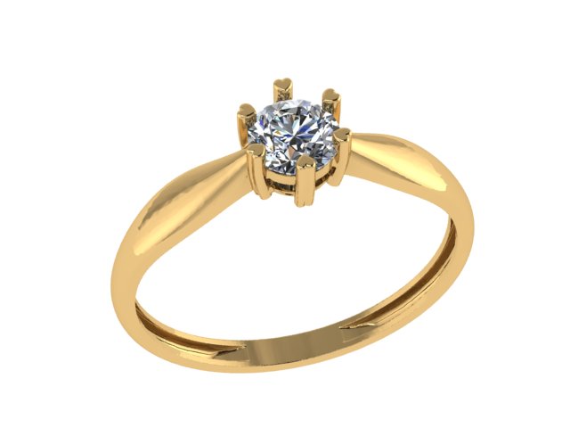 Кольцо из золота с камнем Фианит фото, цены