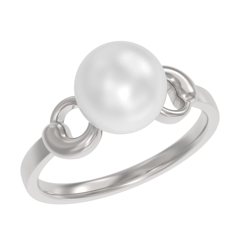 Кольцо из серебра с камнем Жемчуг иск. фото, цены