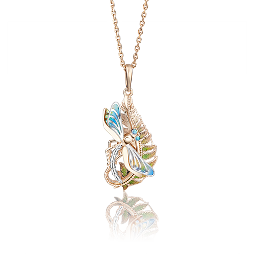 Подвеска из золота с камнем вставками эмали фото, цены