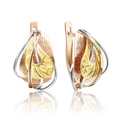 Серьги из золота с камнем вставками эмали фото, цены