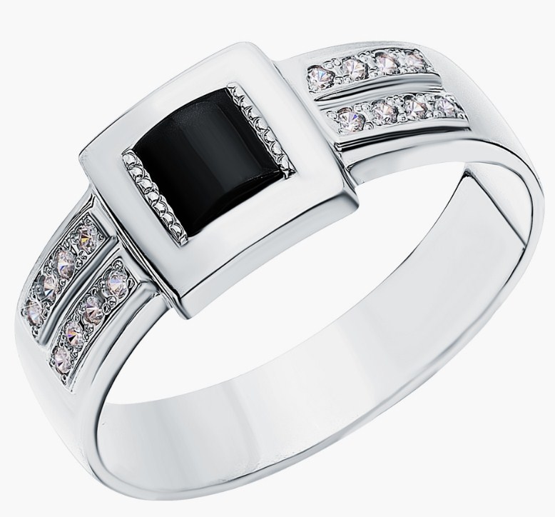 Печатка из серебра с камнем Фианит фото, цены