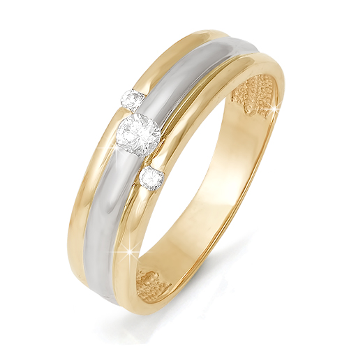 Кольцо из золота с камнем Бриллиант фото, цены