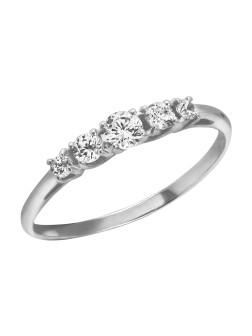 Кольцо из серебра с камнем Фианит фото, цены