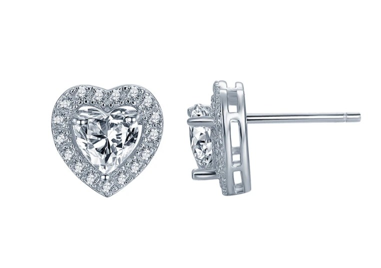 Пуссеты из серебра с камнем Циркон фото, цены