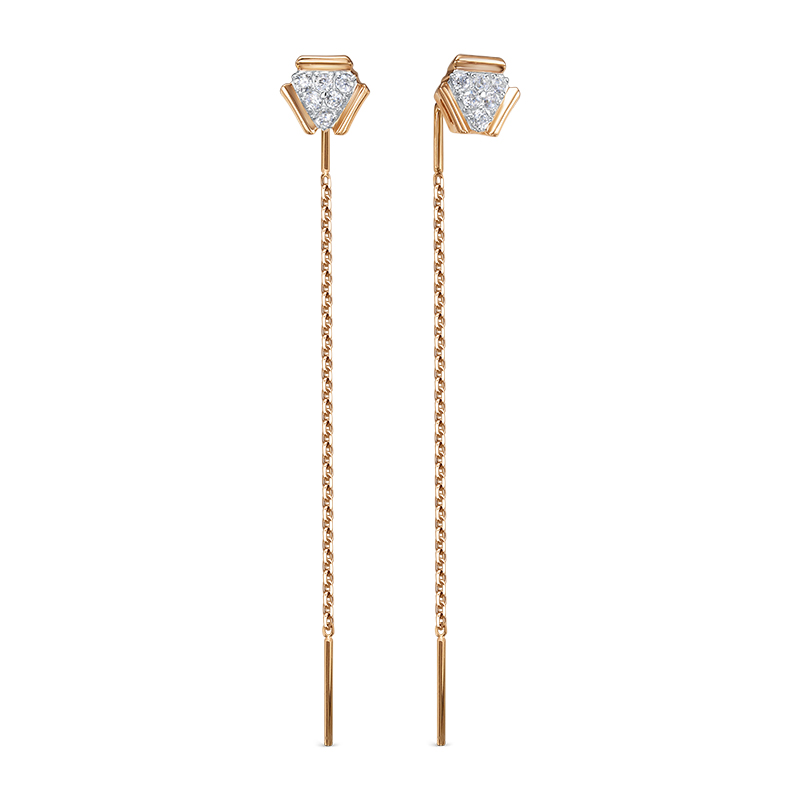 Продевки из золота с камнем Фианит фото, цены