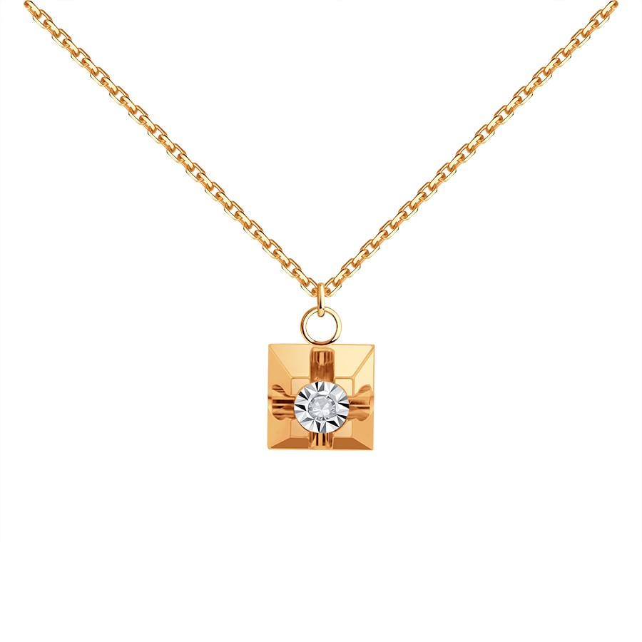 Колье из золота с камнем Бриллиант фото, цены