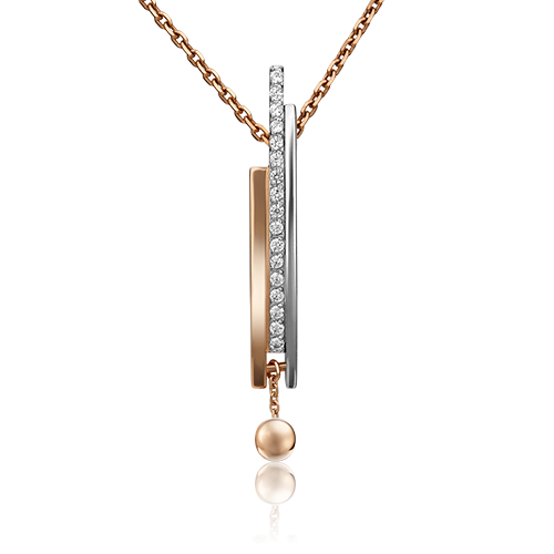 Подвеска из золота с камнем Фианит фото, цены