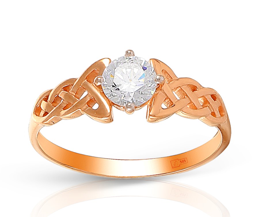 Кольцо из золота с камнем Куб цирконий фото, цены