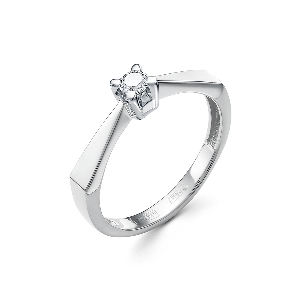 Кольцо из золота с камнем Бриллиант фото, цены