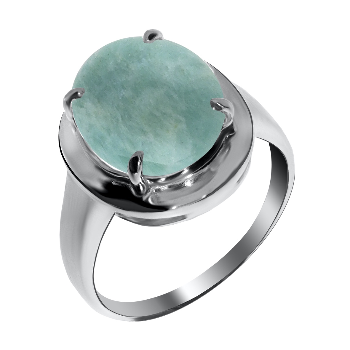 Кольцо из серебра с камнем амазонит фото, цены