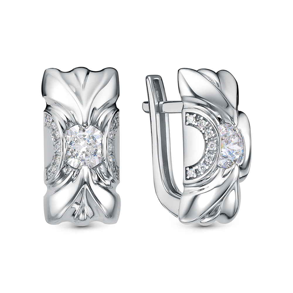 Серьги из золота с камнем Фианит,  фото, цены