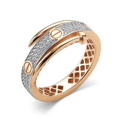 Кольцо из золота с камнем Фианит фото, цены