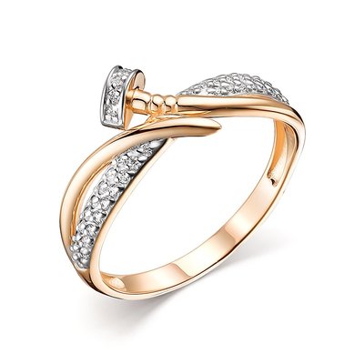 Кольцо из золота с камнем Фианит фото, цены