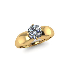 Кольцо из золота с камнем Фианит фото, цены