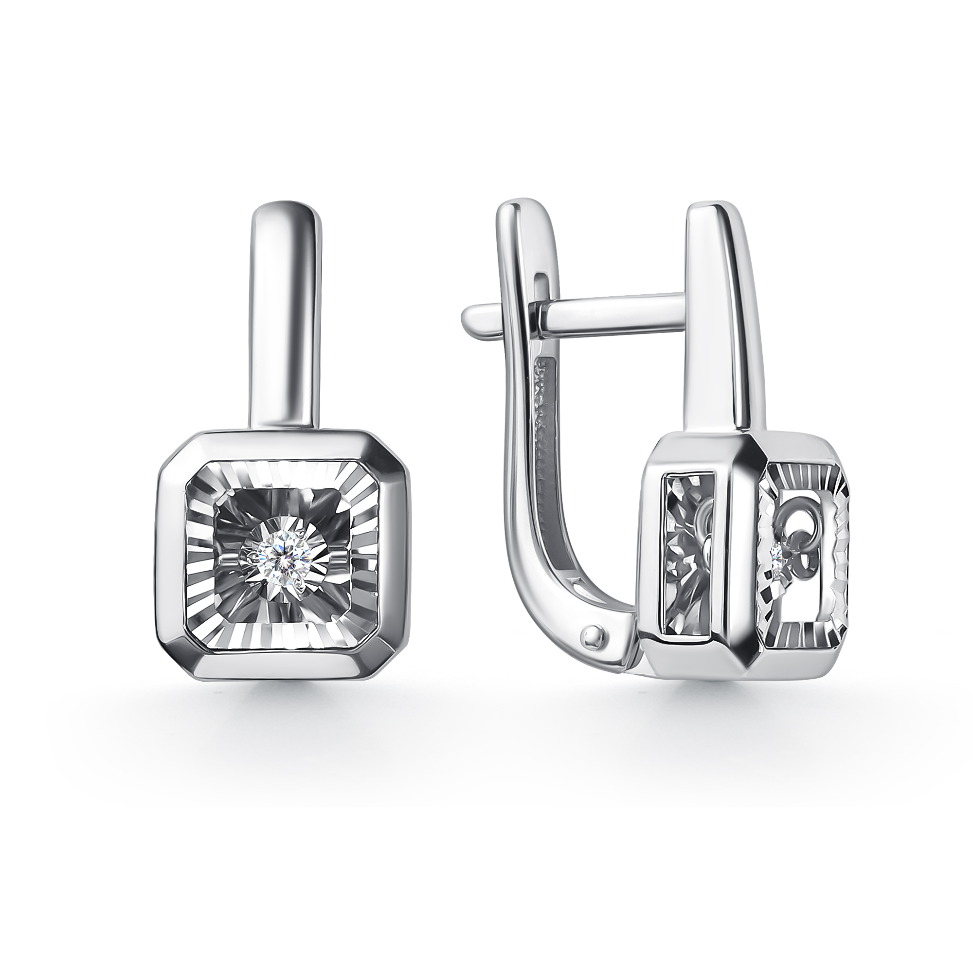 Серьги из золота с камнем  фото, цены