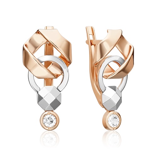 Серьги из золота с камнем Топаз фото, цены