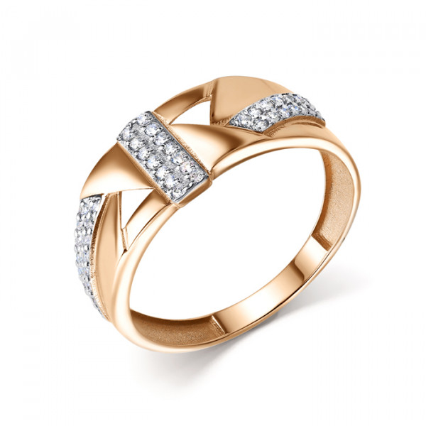 Кольцо из золота с камнем Фианит фото, цены