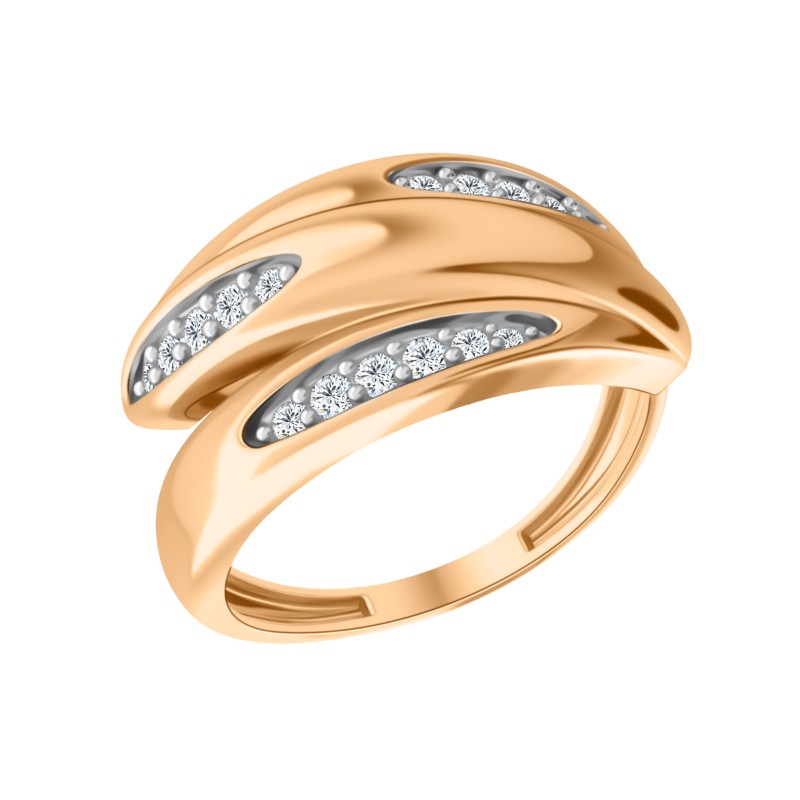 Кольцо из золота с камнем Фианит фото, цены