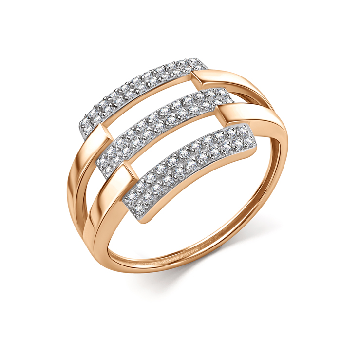 Кольцо из золота с камнем Фианит фото, цены