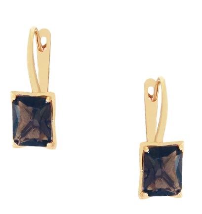 Серьги из золота с камнем Топаз фото, цены