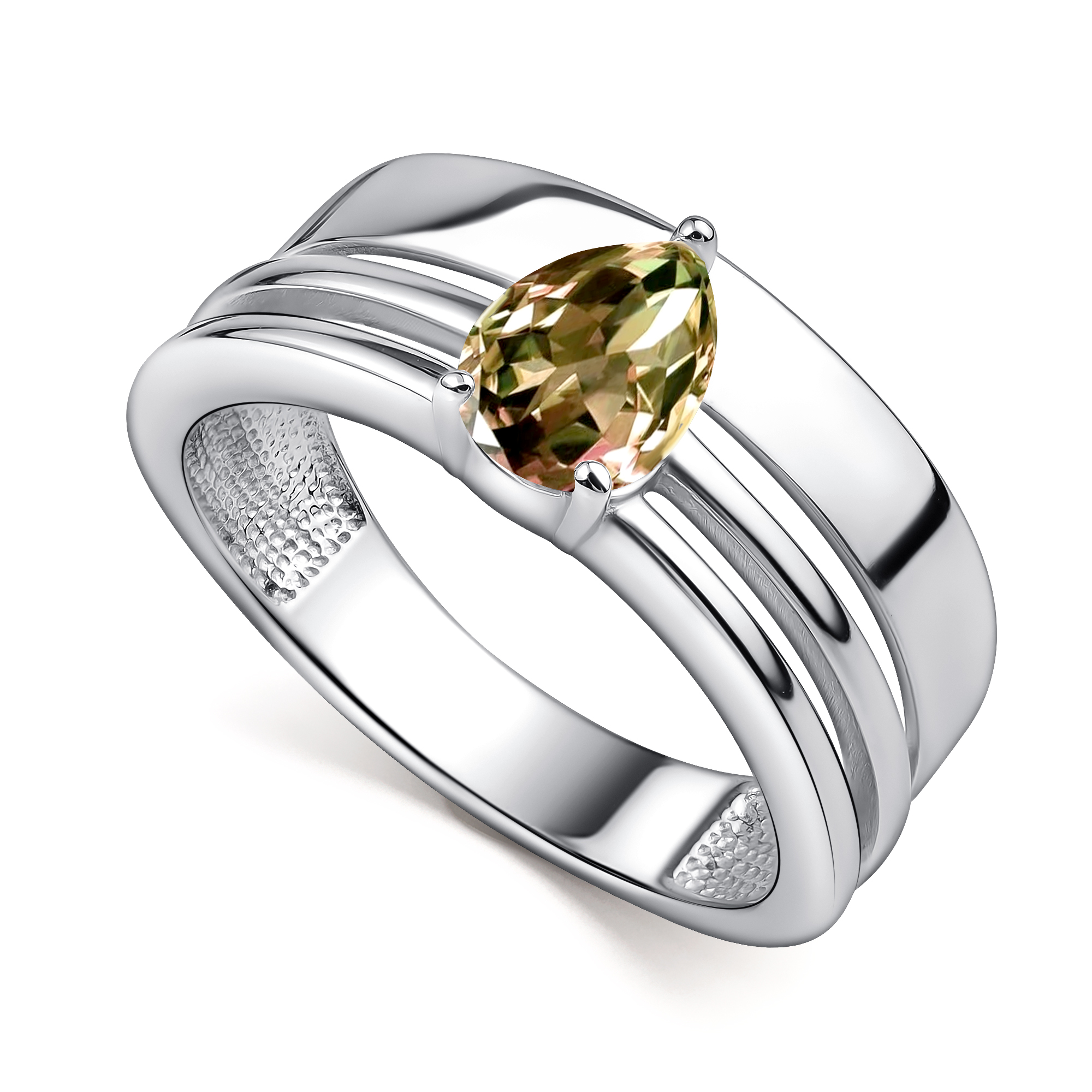 Кольцо из серебра с камнем Султанит и.в. фото, цены