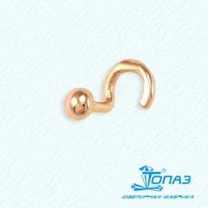 Пирсинг из золота с камнем  фото, цены