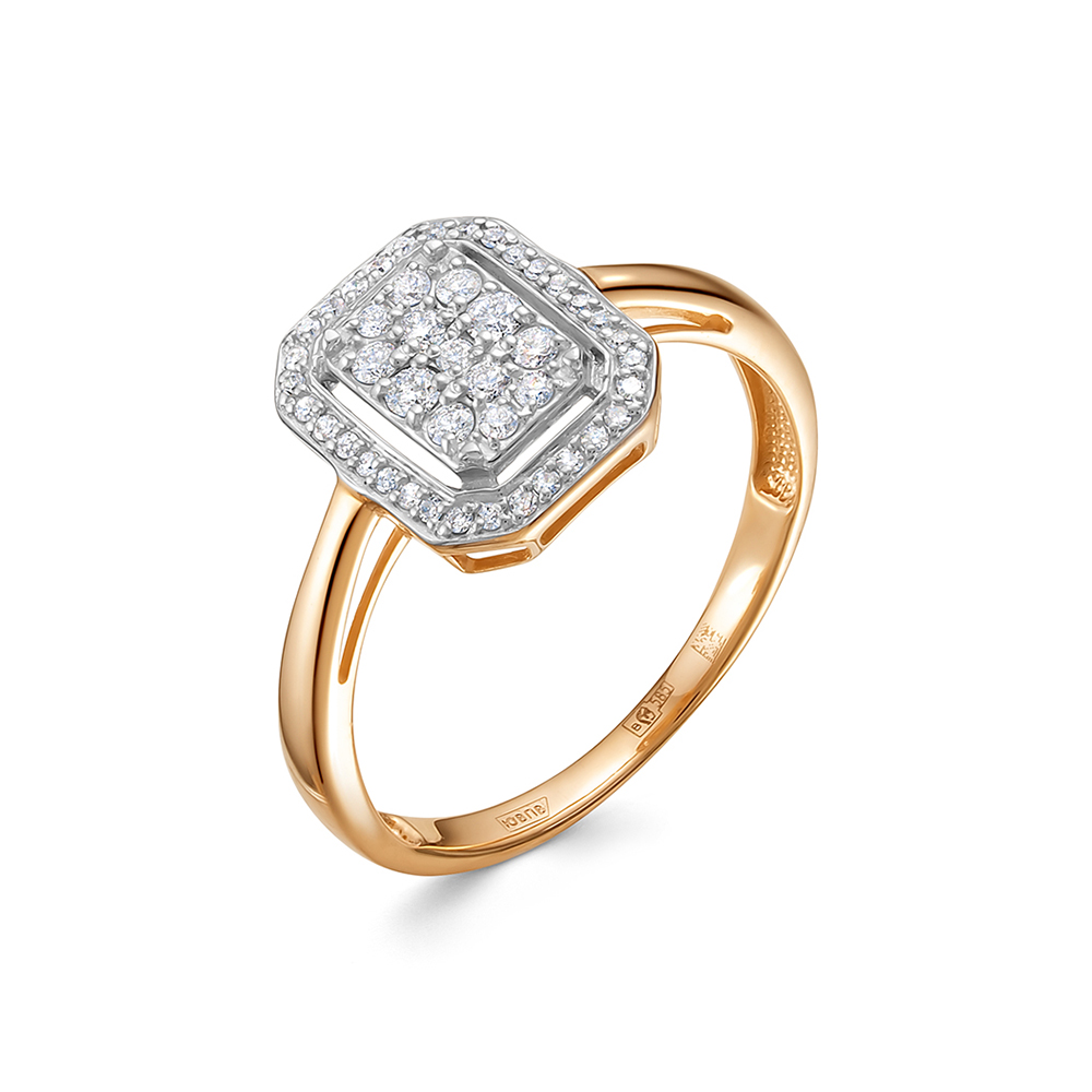 Кольцо из золота с камнем Бриллиант фото, цены