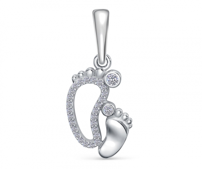 Подвеска из серебра с камнем Фианит фото, цены