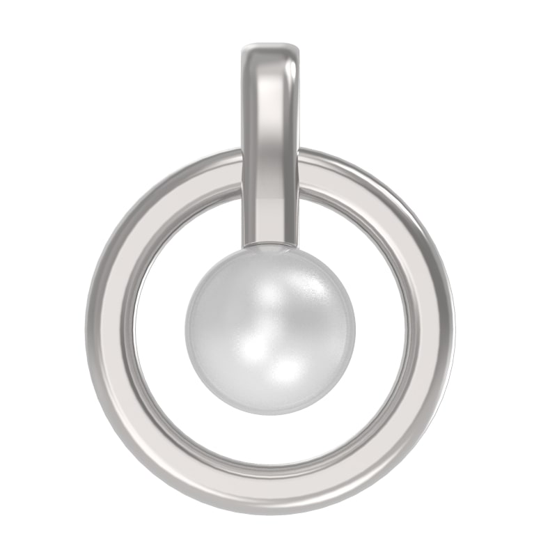 Подвеска из серебра с камнем Жемчуг фото, цены