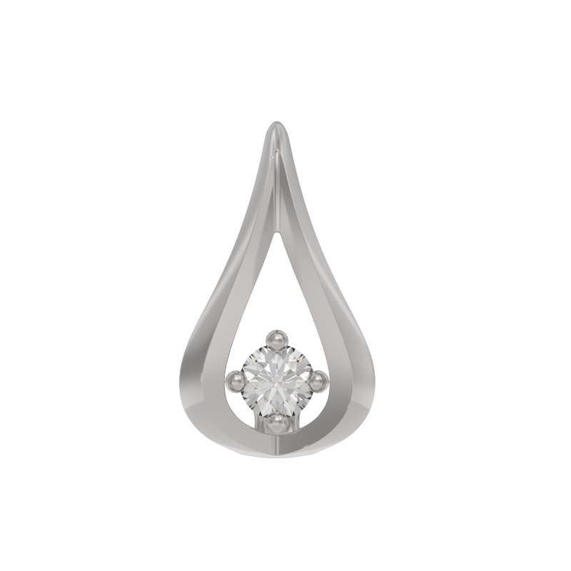 Кулон из серебра с камнем Фианит фото, цены