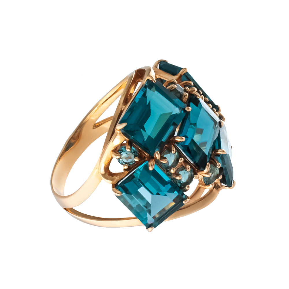 Кольцо из золота с камнем аметист, Фианит фото, цены