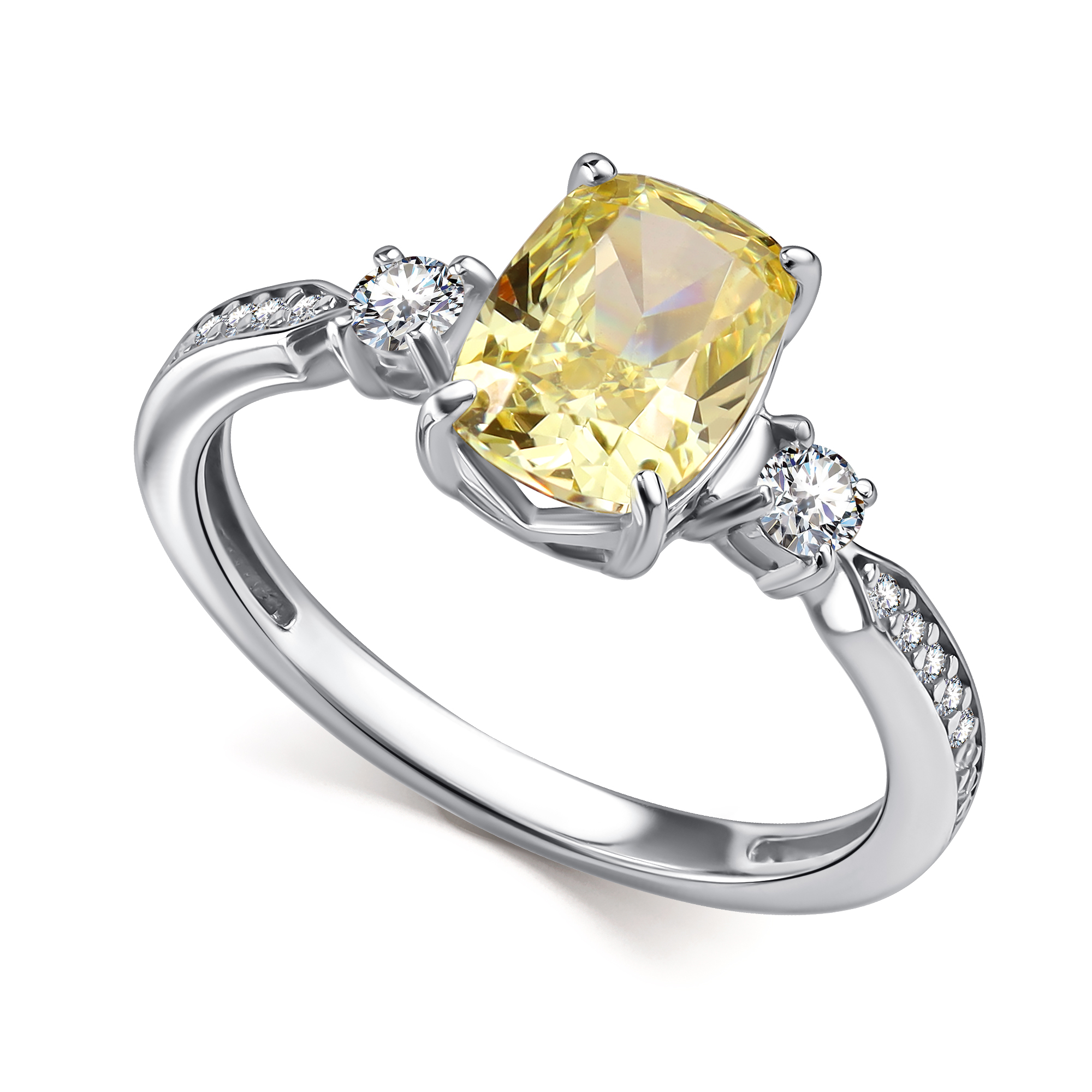 Кольцо из серебра с камнем Фианит,  фото, цены