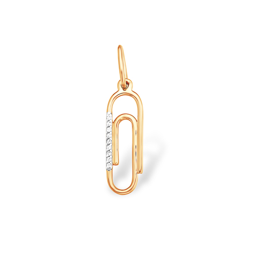 Подвеска из золота с камнем Фианит фото, цены