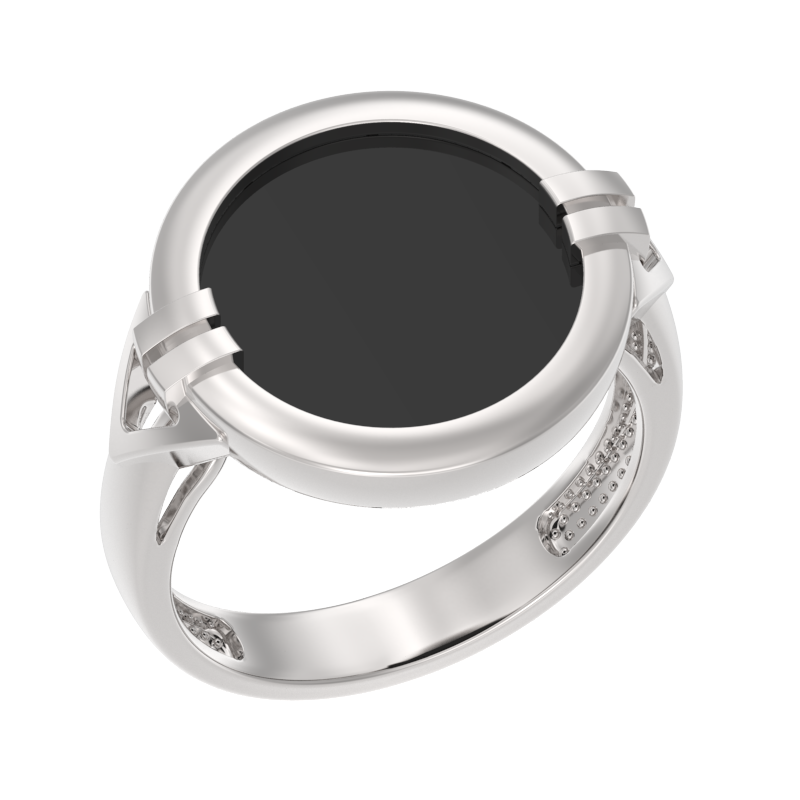 Кольцо из серебра с камнем Агат фото, цены