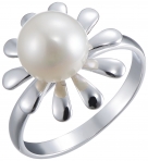 Кольцо из серебра с камнем Жемчуг фото, цены