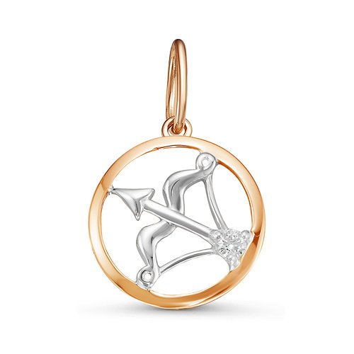 Знак из золота с камнем Фианит фото, цены