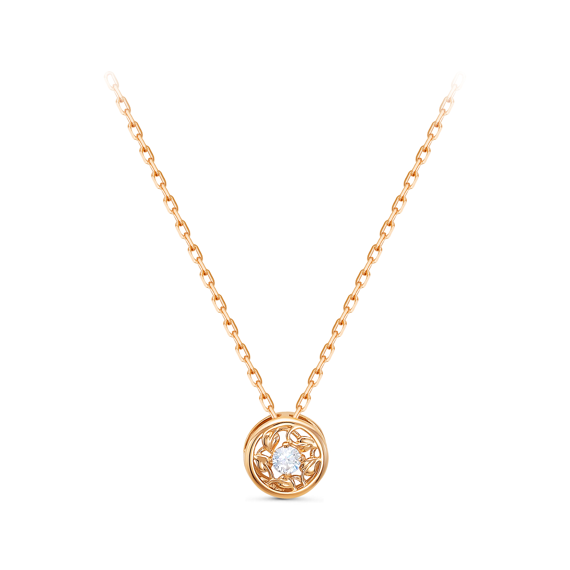 Колье из золота с камнем Фианит фото, цены