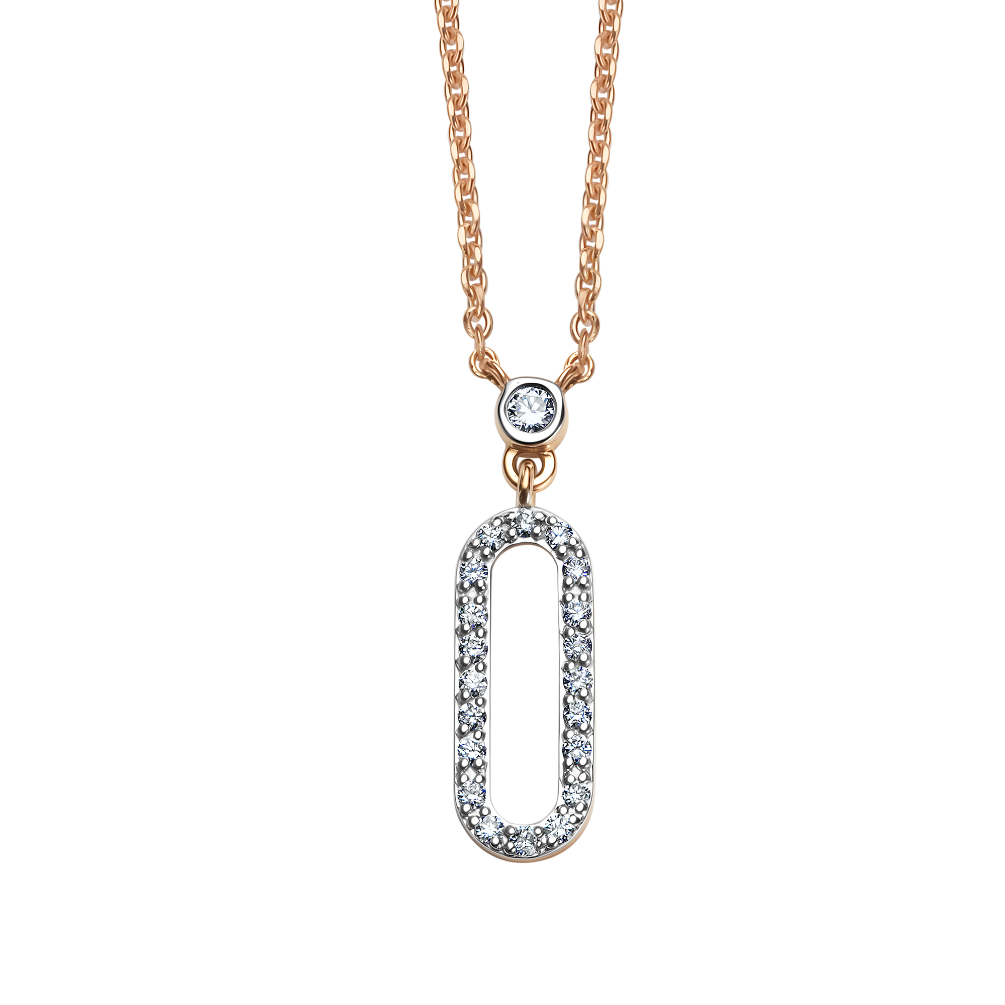 Колье из золота с камнем Бриллиант фото, цены